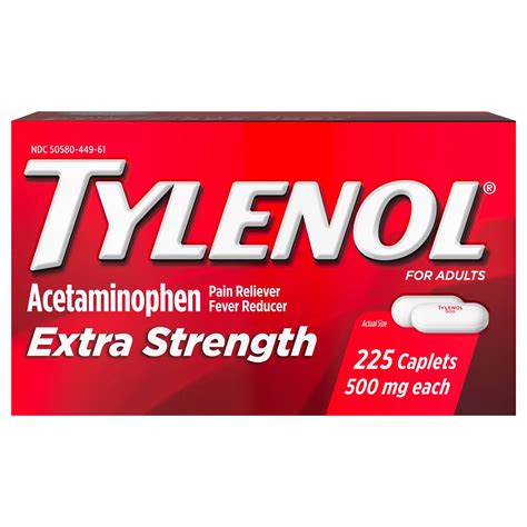 tylenol extra strength caplets fever reducer  pain reliever  mg shop pain relievers