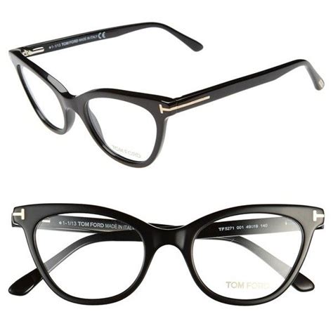 tom ford 49mm cat eye optical glasses online only shiny black one