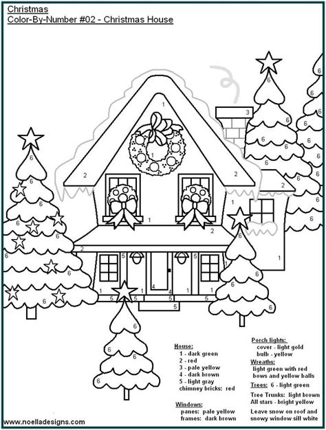 easy christmas coloring pages color  number clip art library