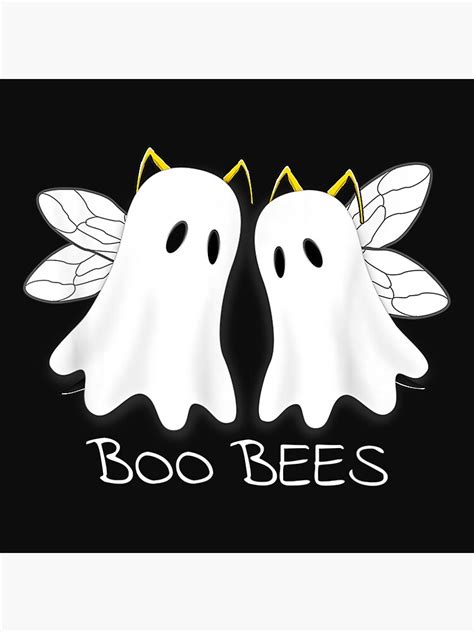 Boo Bees Funny Boobs Gag T Bee Halloween Ghost Poster By