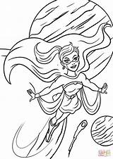 Supergirl Coloring Pages sketch template