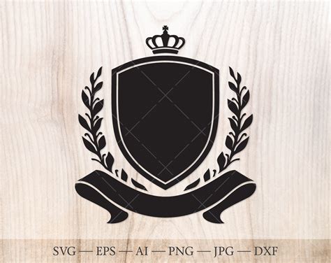 family crest svg template coat  arms svg shield  etsy
