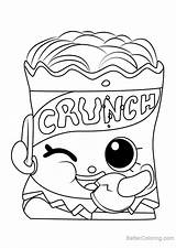 Coloring Shopkins Chip Crispy Pages Draw Kids Step Drawing Tutorials Printable sketch template