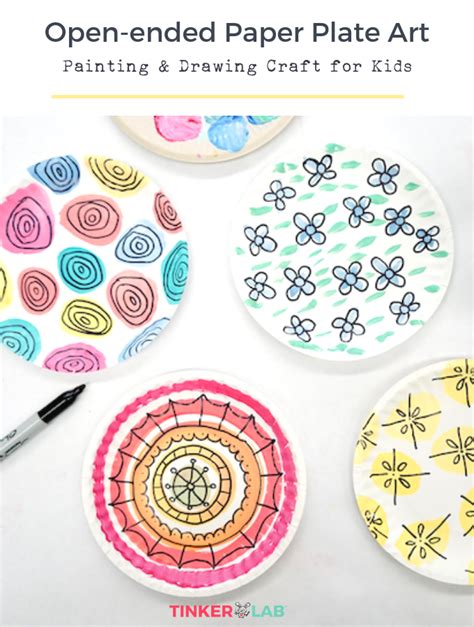 painting  drawing paper plate craft tinkerlab paper plate crafts