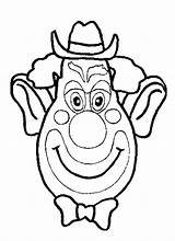 Coloring Silly Face Clown Funny sketch template