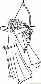 Merida Archery Coloringonly Coloringpages101 sketch template