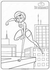 Incredibles Elastigirl Coloringoo sketch template