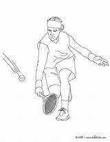Tennis Coloring Pages Player Drop Shot Drawing Performing Forehand Western Print Color Sport sketch template
