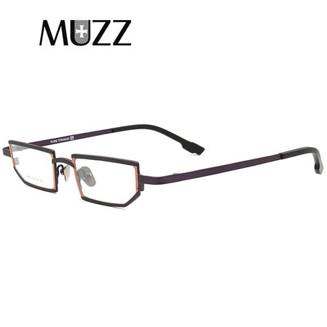 100 pure titanium men glasses frame square myopia optical prescription