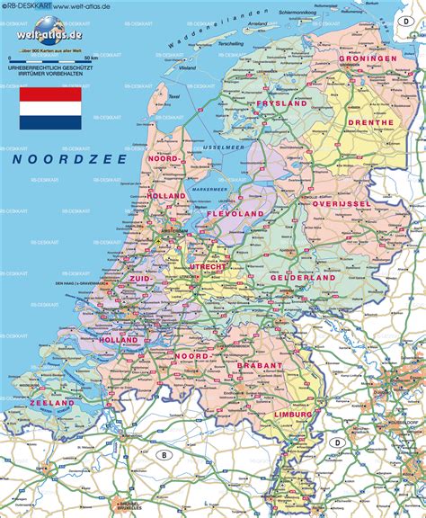 map  netherlands country welt atlasde