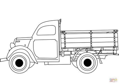 dibujo de camion clasico  colorear dibujos  colorear imprimir