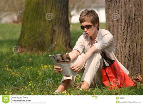lady is reading magazine stock image image of client lifestyle 106221