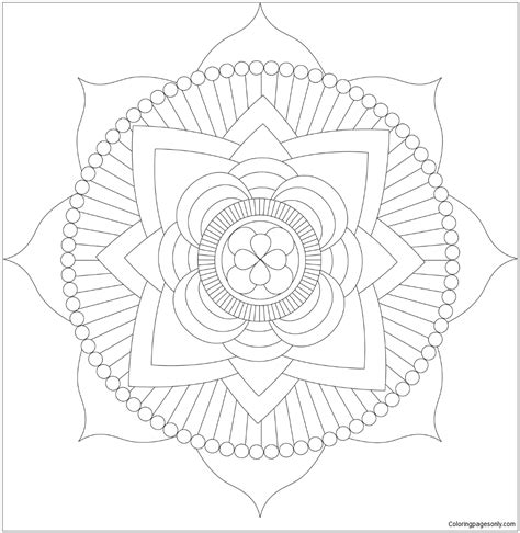 lotus mandala  michelle grewe coloring page  printable coloring