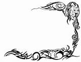 Border Tribal Designs Borders Clipart Medieval Tattoo Clip Dragon Cool Cliparts Vector Celtic Frame African Corner Library Tattoos Flower Clipartbest sketch template