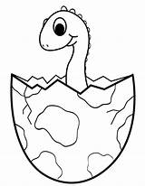 Dinosaur Coloring Egg Pages Eggs sketch template