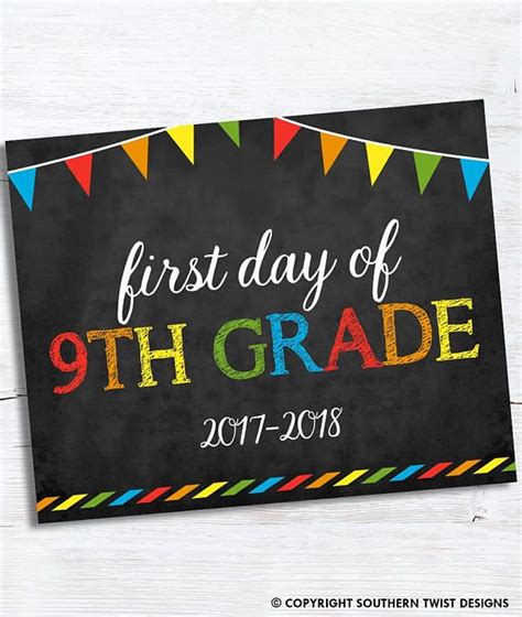 day   grade   chalkboard sign instant