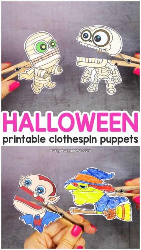 halloween clothespin puppets easy peasy  fun