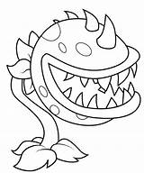 Zombies Vs Plants Zombie Coloring Pages Plant Chomper Drawing Para Colorear Draw Mario Garden Warfare Bros Step Book Printable Kids sketch template