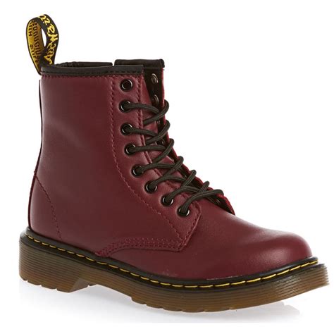 dr martens delaney boot cherry red  classic dr martens  tiny feet dr martens  jelly