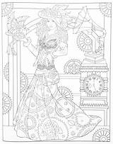 Coloring Steampunk Pages Fashion Creative Choose Board sketch template