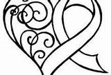 Cancer Breast Coloring Pages Getcolorings Printable Color sketch template