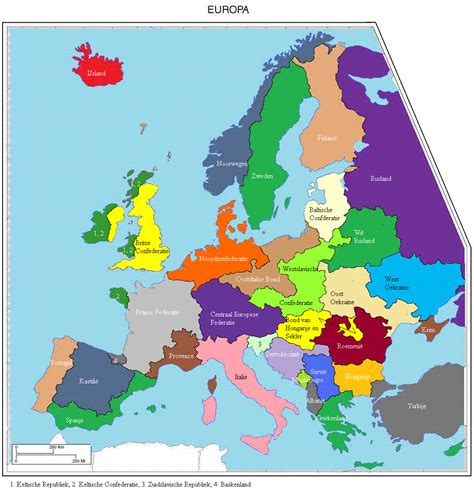 staatkundige kaart europa kaart