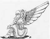 Steampunk Drawing Angel Tattoo Drawings Draw Coloring Victorian Pages Choose Board Corset sketch template