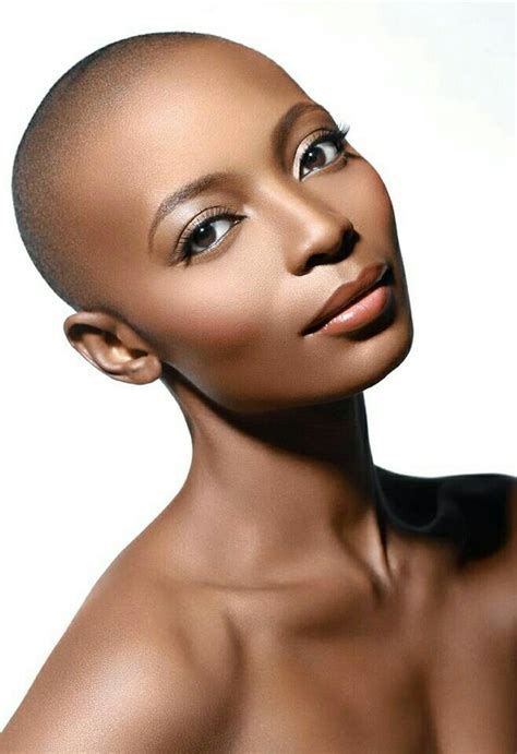 love her look bald women bald hair bald girl