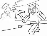 Minecraft Steve Coloring Pages Getdrawings Drawing sketch template