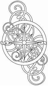Coloring Compass Designs Tattoo Pages Nautical Mandalas Rose Para Tattoos Embroidery Colouring Pattern Compas Adult Mosaic Vintage Mandala Patterns Colorear sketch template