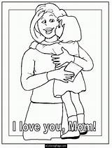 Coloring Mom Pages Colouring Mommy Daughter Printable Happy Clipart Birthday Coloringpages Mothers Kissing Popular Clip Library Books Coloringhome sketch template