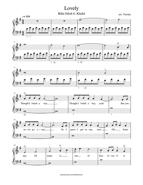 lovely billie eilish easy beginner  lyrics  fingering sheet   piano solo