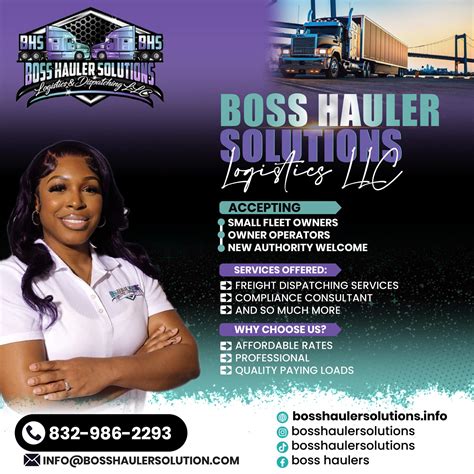Boss Hauler Solutions Logistics And Dispatching Llc