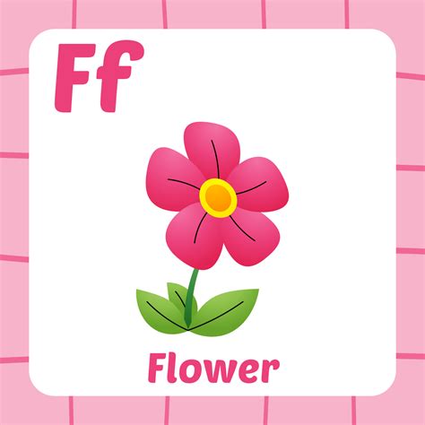 flashcard  ninos vector de flores  vector en vecteezy