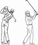 Coloring Golf Pages Popular sketch template