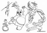 Fu Kung Coloring Pages Panda Getdrawings sketch template