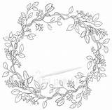 Wreath Coloring Pages Fall Wreaths Drawing Kit Leaf Flower Floral Flowers Mixed Embroidery Christmas Leaves Justpaintitblog Patterns Etsy Vine Vintage sketch template