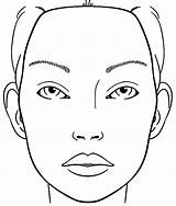 Face Makeup Chart Template Charts Blank Printable Coloring Visit Sketch Simple Basic sketch template