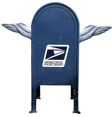 neighborhood stalwart big blue mailboxes  slowly