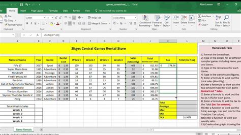 games spreadsheet  excel       youtube