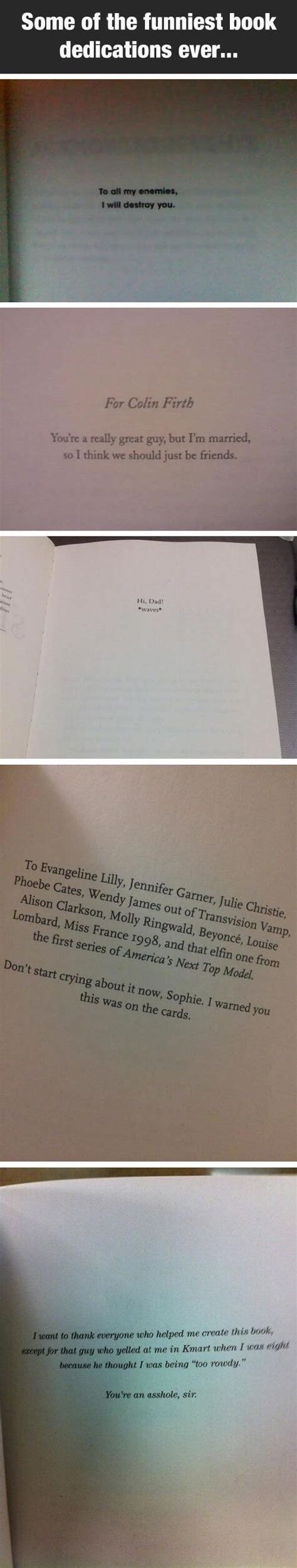 funny book dedications pictures   images  facebook