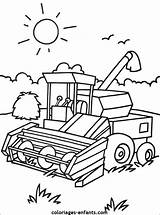 Tracteur Ferme Moissonneuse Batteuse Gratuit Coloriages Rolnicze Maszyny Colorier Claas Deere Dessiner Historyjki Powstawaniu Chleba Danieguto sketch template