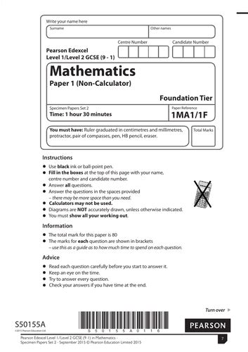 foundation exam paper individual  teaching resources
