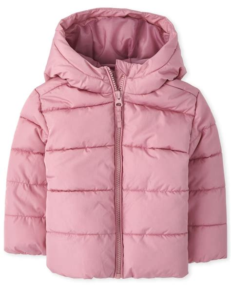 toddler girls long sleeve puffer jacket