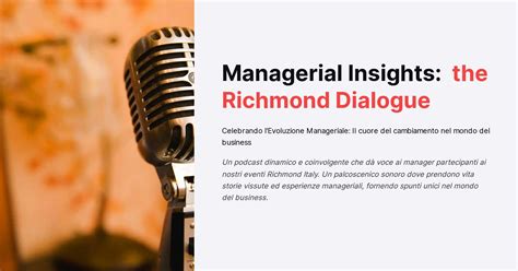 managerial metamorphosis  richmond dialogue