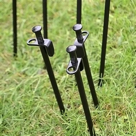 heavy duty camping black steel metal tent canopy stakes pegs ground nail ebay