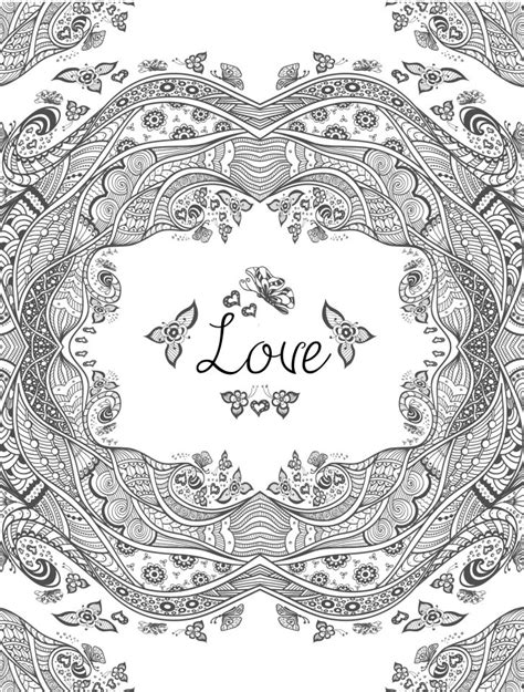 love coloring pages  adults printable dm