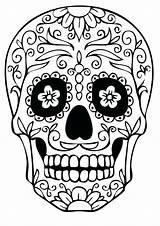 Sugar Skull Pages Coloring Pdf Getcolorings sketch template