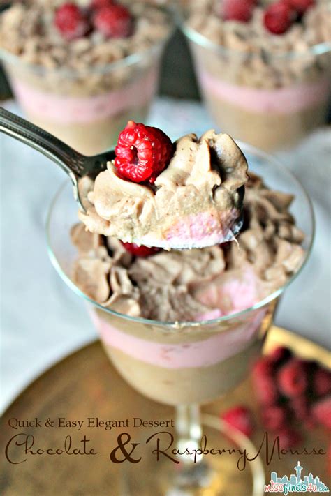 easy desserts chocolate raspberry mousse recipe
