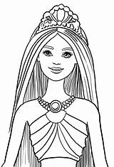 Colorare Disegno Sirena Arcobaleno Dreamtopia Principessa Cartonionline Barbie2 sketch template